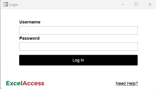 ERP Login Screen