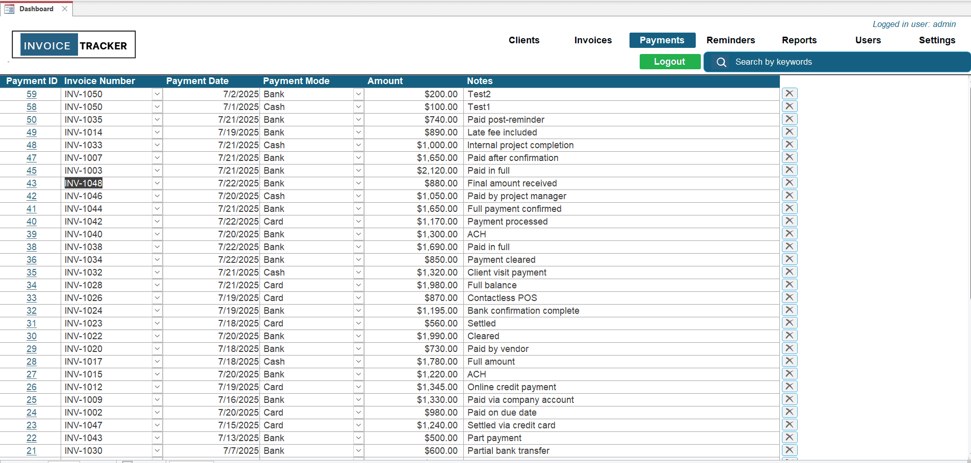 Create Payment – Invoice Payment Tracker