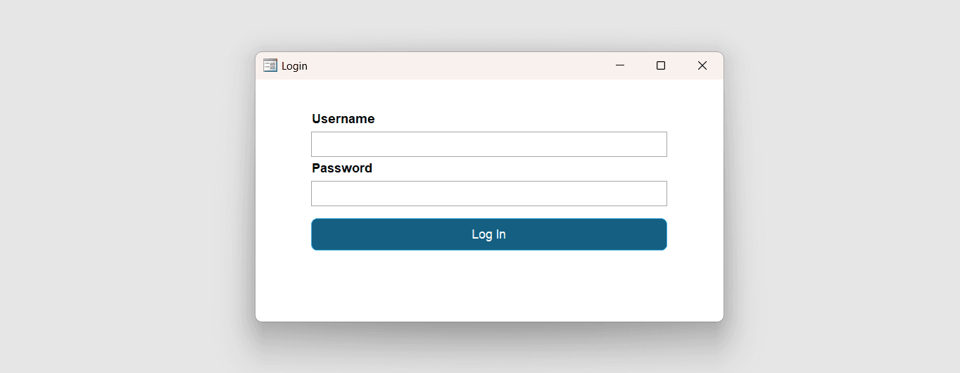 Login Screen – Invoice Payment Tracker