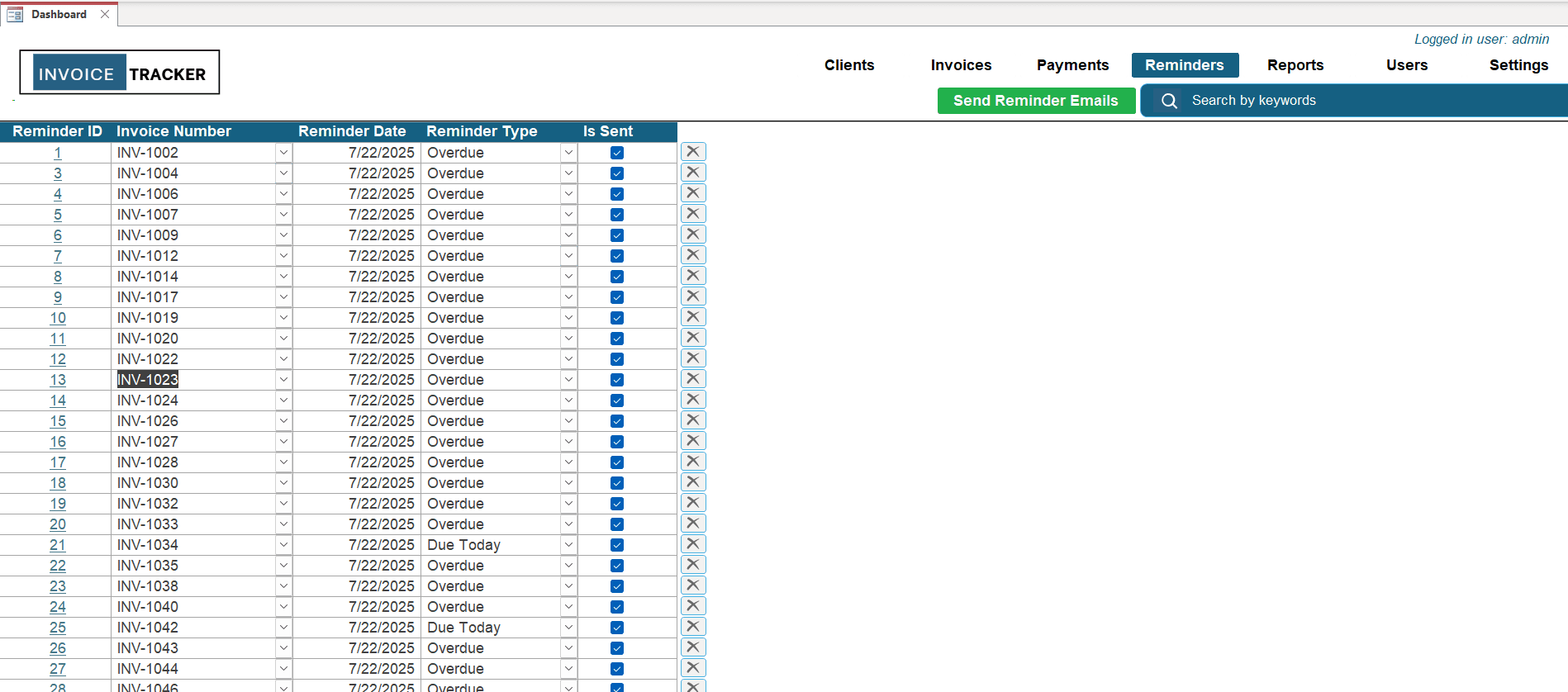 Payment Reminder – Invoice Payment Tracker