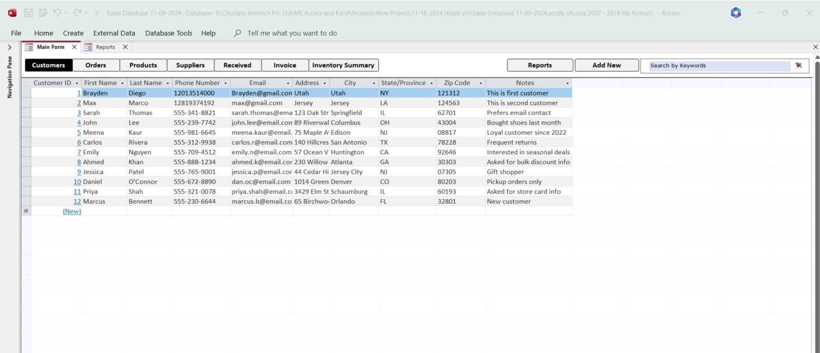 Retail Business Management System