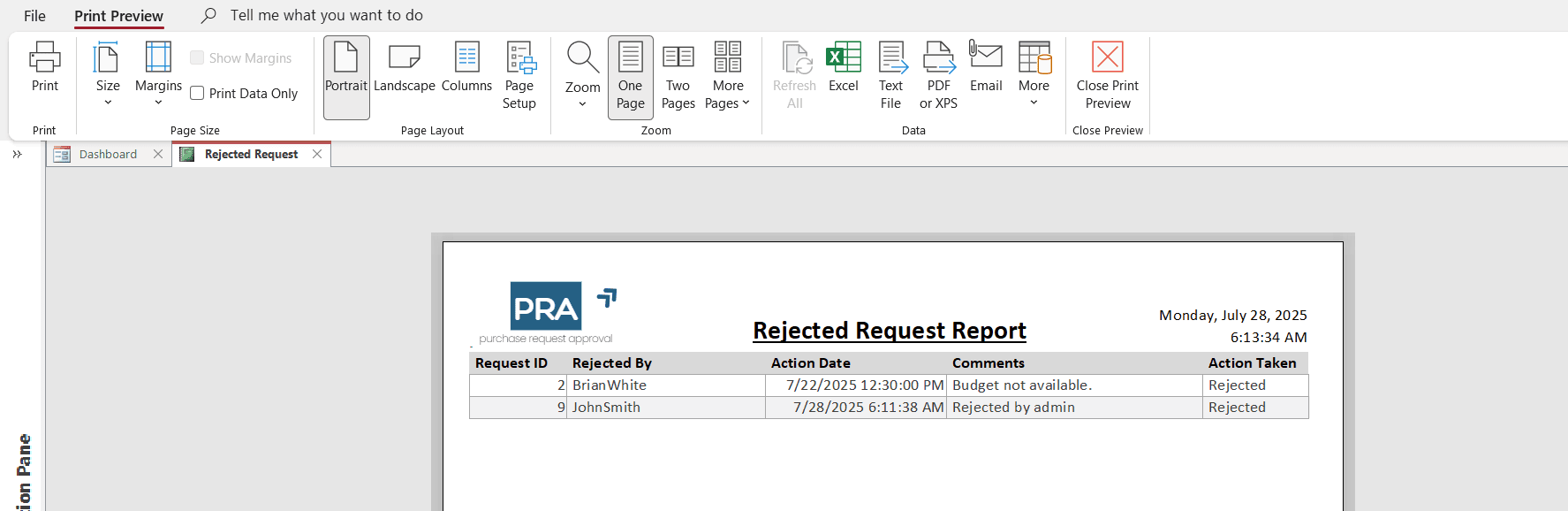 Reports Step 2